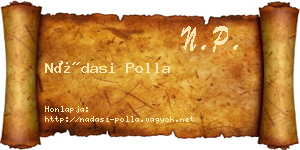 Nádasi Polla névjegykártya